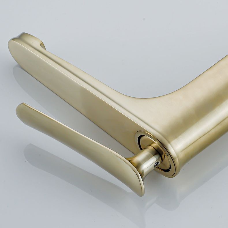 Lisslune | 1 Handle Full Copper Bathroom Sink Faucet Nordic Modern Vanity Faucet with Drain