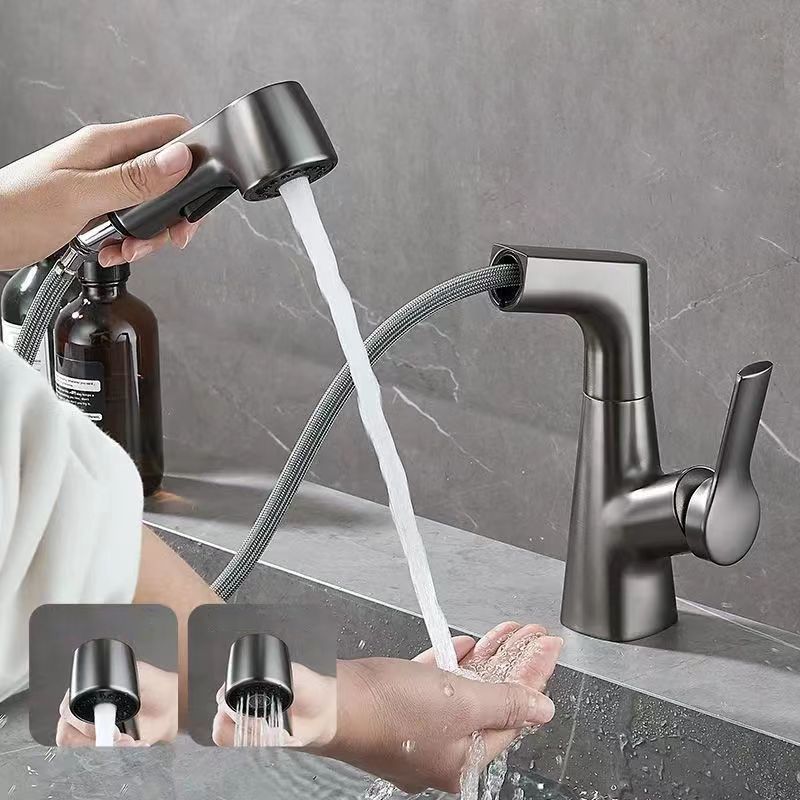 Lisslune | Modern widely spread bathroom faucet copper sink faucet
