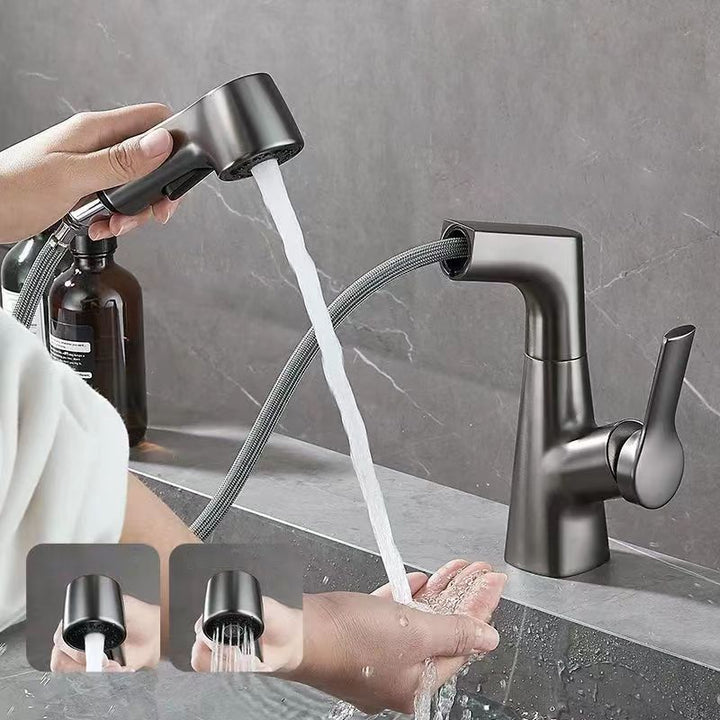 Lisslune | Modern widely spread bathroom faucet copper sink faucet