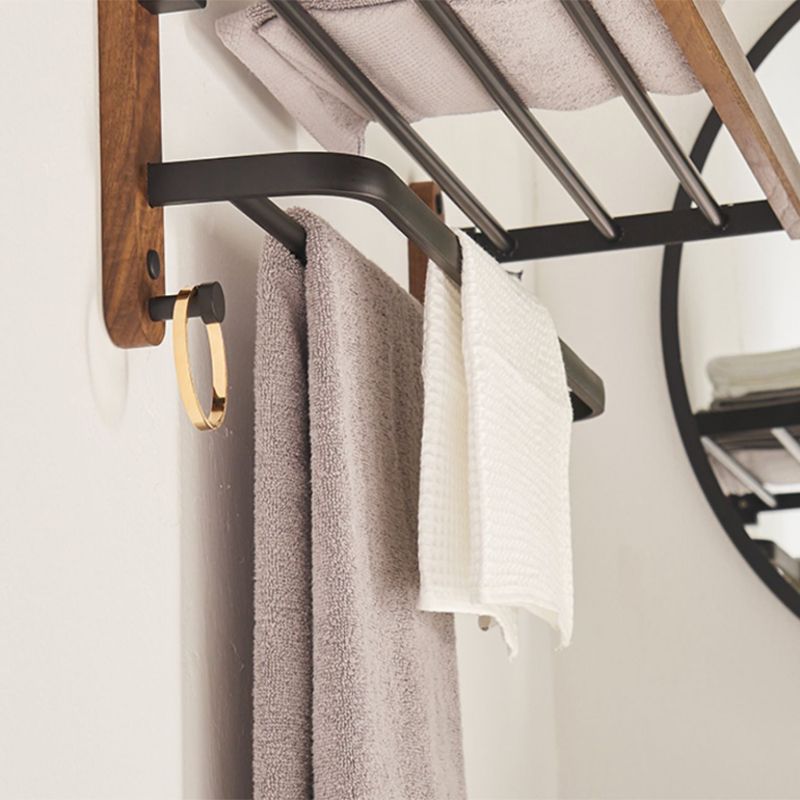 Lisslune | Modern Bathroom Accessories Set Aluminium & Wood Bathroom Fittings Set