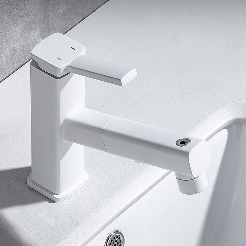 Lisslune | Lever handle fitting Pull-out basin mixer with swivel spout