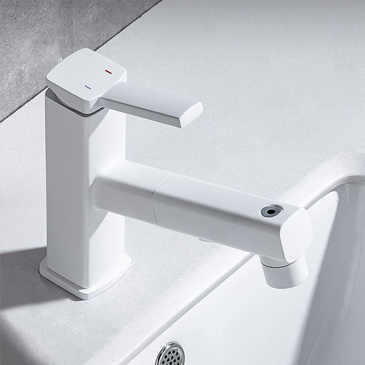 Lisslune | Lever handle fitting Pull-out basin mixer with swivel spout