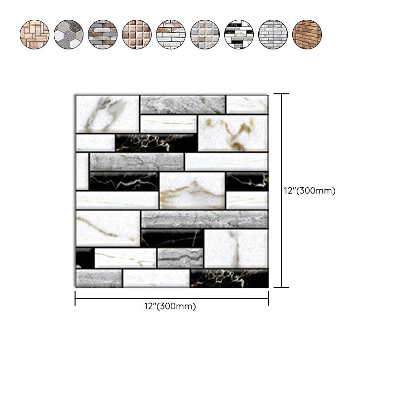 Lisslune | Tile Peel & Stick Rectangle Waterproof Plastic Peel & Stick Subway Tiles for Shower 2-Pack