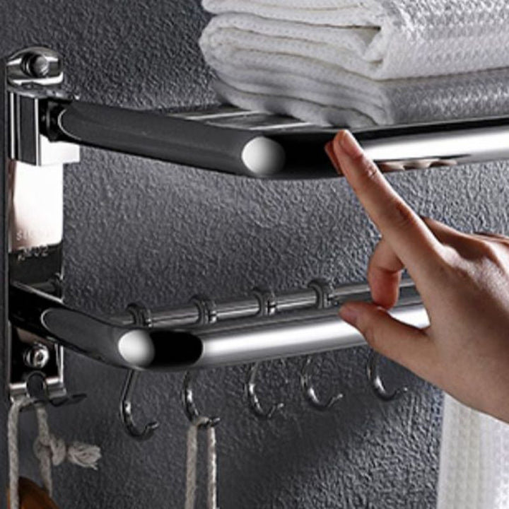 Lisslune | Modern Stainless Steel Bath Shelf Paper Holder Bathroom Accessory Set