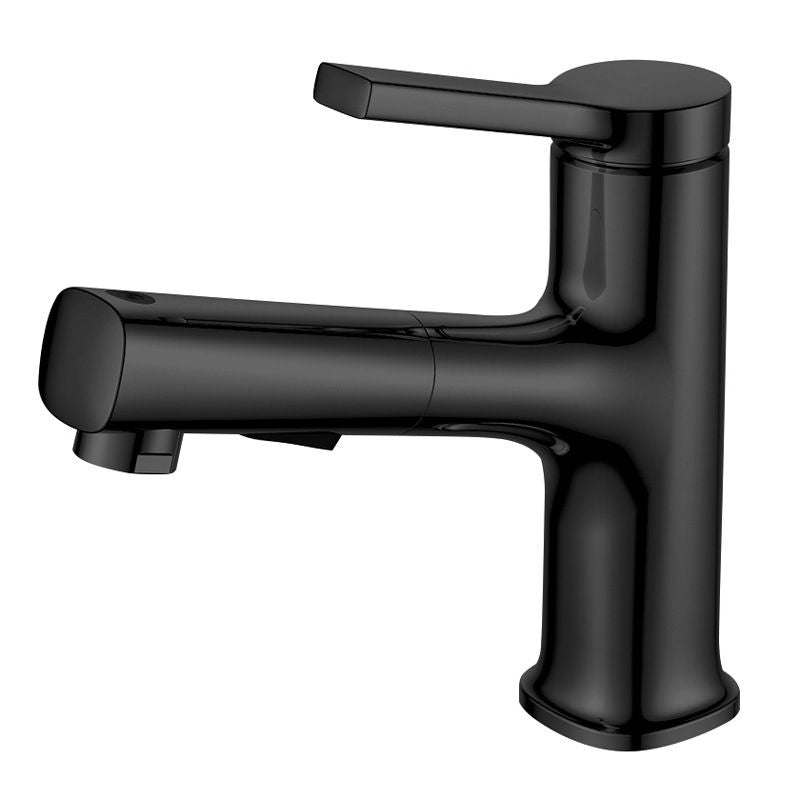 Lisslune | Round contemporary bathroom fixture with lever handle and single hole installation