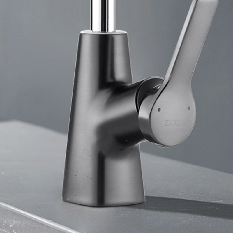 Lisslune | Swivel Spout Basin Tap Brass Bathroom Low Arc Lift Tap