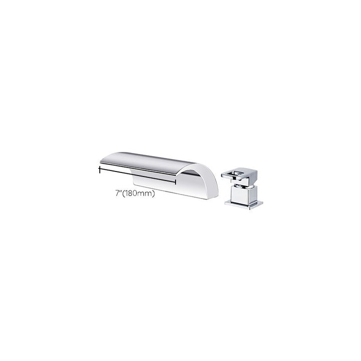 Lisslune | Modern Brass Roman Bathtub Faucet Waterfall Spout Bathtub Faucet