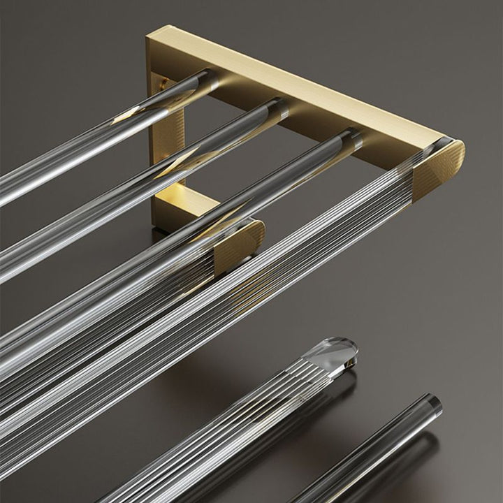 Lisslune | Modern Bathroom Accessory Set made of Gold Metal and Acrylic Bath Accessory Set