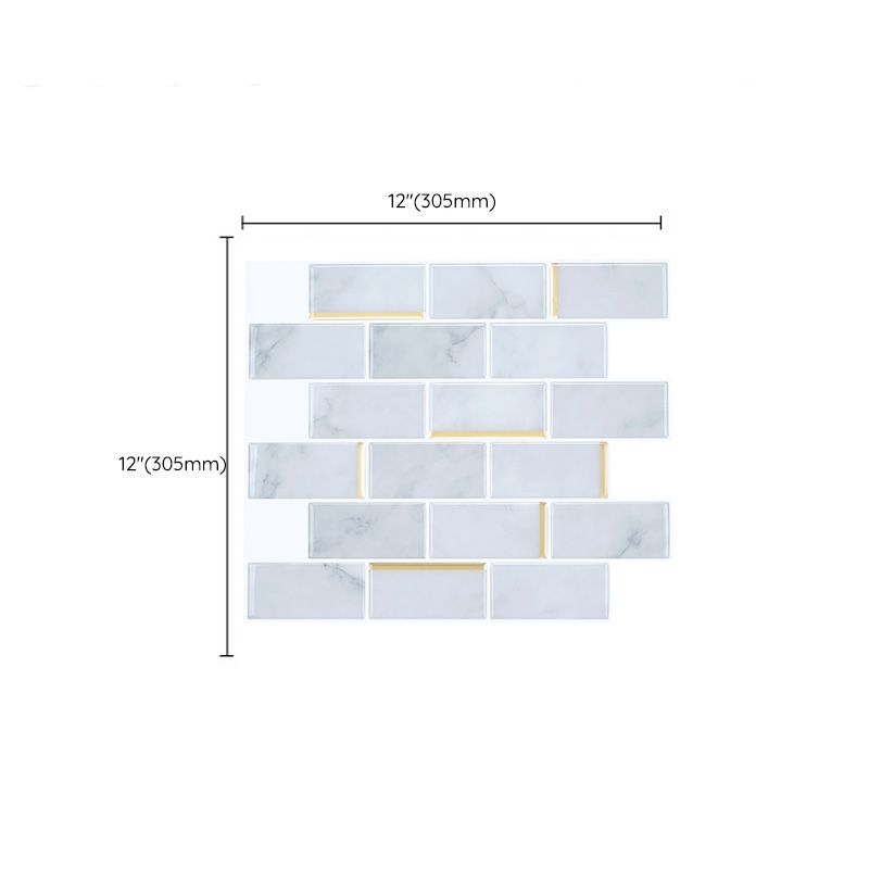 Lisslune | Mosaic tiles for peeling and sticking Modern style wallpaper with square shape