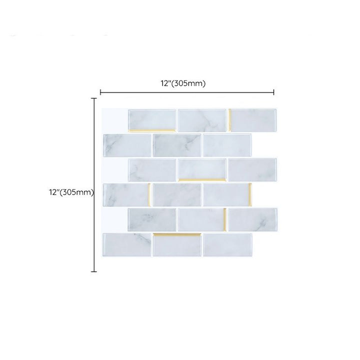 Lisslune | Mosaic tiles for peeling and sticking Modern style wallpaper with square shape