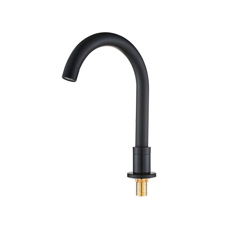 Lisslune | Contemporary Bathroom Faucet Deck Mount Copper Low Arc Swivel Roman Bathtub Faucet Set