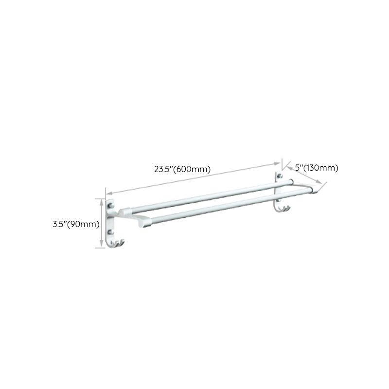 Lisslune | Silver Contemporary Bathroom Hardware Set Stainless Steel Aluminum Bathroom Set