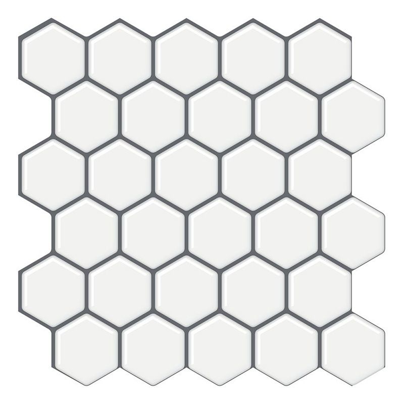 Lisslune | Peel and Stick Wall Tile Waterproof Hexagonal PVC Peel and Stick Wall Tile