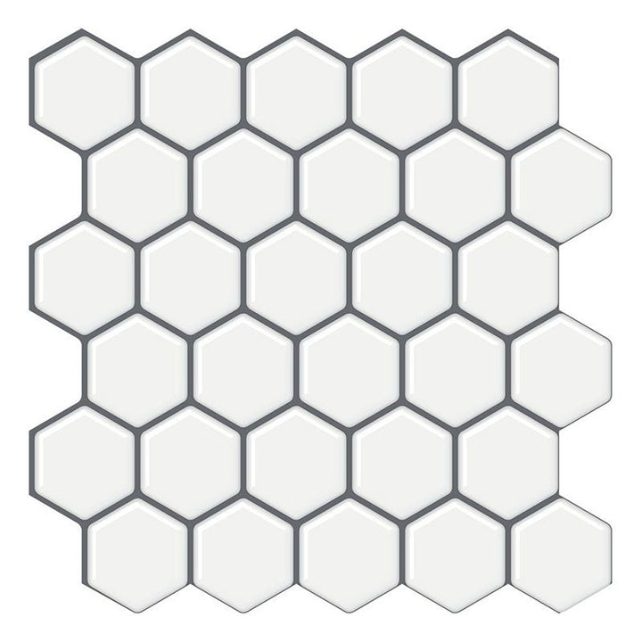 Lisslune | Peel and Stick Wall Tile Waterproof Hexagonal PVC Peel and Stick Wall Tile