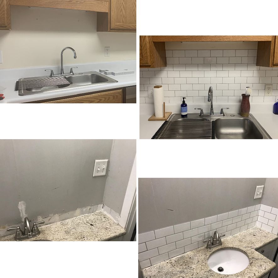 Lisslune | Plastic Peel & Stick Subway Tile Square Peel and Stick Back Wall Tile