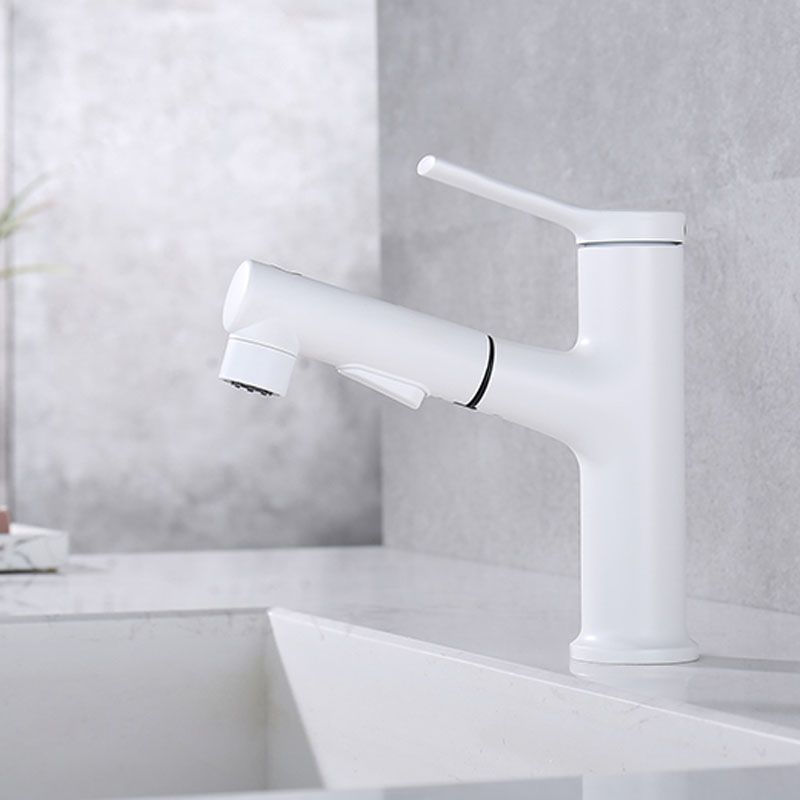 Lisslune | Contemporary Single Handle Faucet Retractable Sink Faucet with Lever Handle
