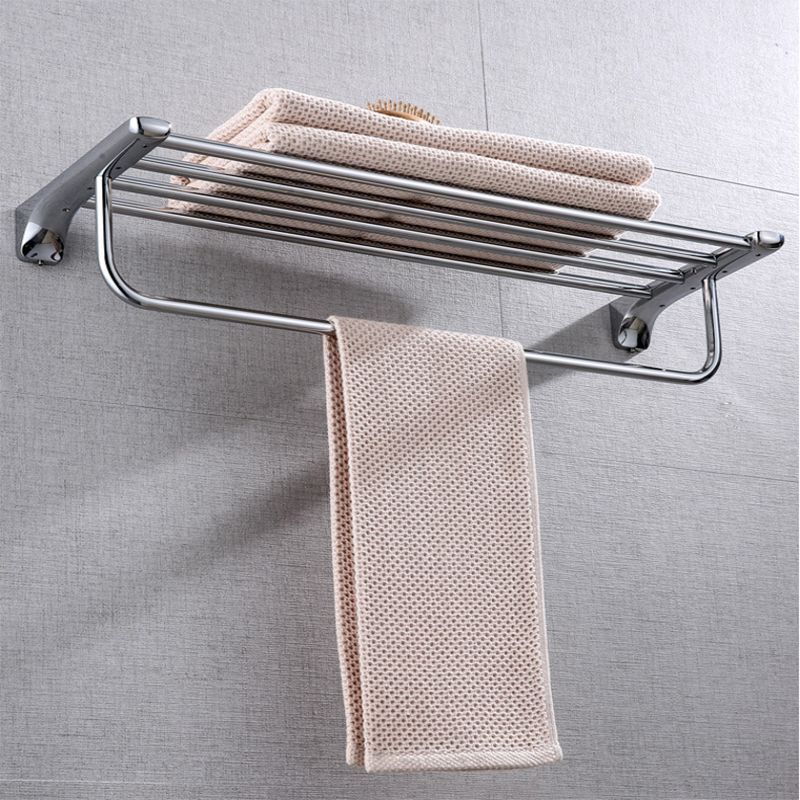 Lisslune | Modern Bathroom Hardware Paper Holder Bathroom Shelf Silver Bathroom Accessory Set