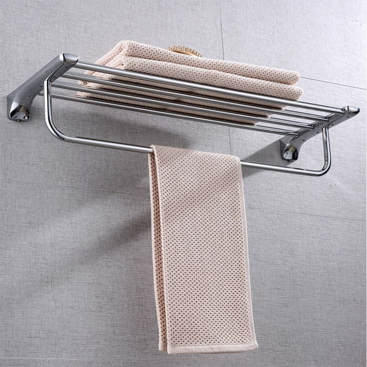 Lisslune | Modern Bathroom Hardware Paper Holder Bathroom Shelf Silver Bathroom Accessory Set
