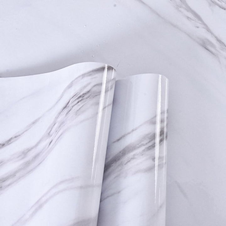 Lisslune | Modern Splash Guard Tile Waterproof Marble Print Peel and Stick Tile for the Kitchen