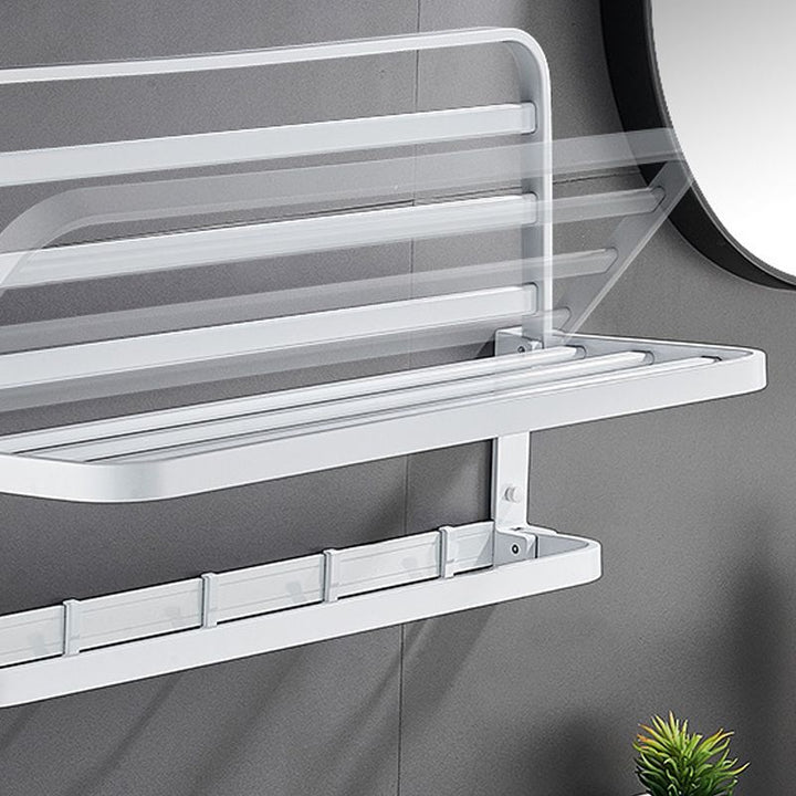 Lisslune | Modern Bathroom Accessories Set Towel Bar Bathroom Shelf White Bathroom Accessories Set
