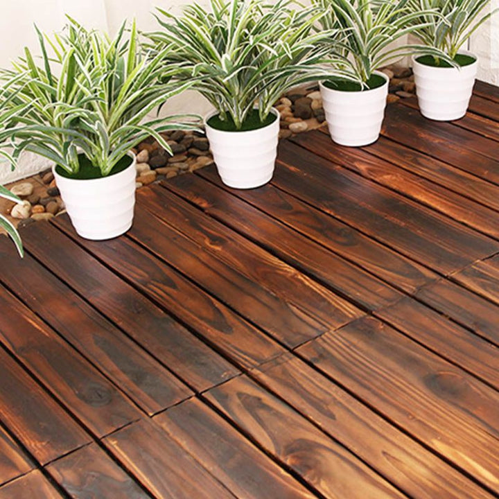 Lisslune | Connection Patio Floor Tiles Made of Solid Wood Patio Floor Tiles