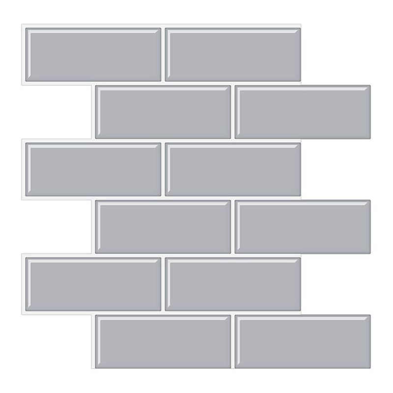 Lisslune | Tile Peel & Stick Rectangle Waterproof Solid Plastic Peel & Stick Subway Tile for Shower