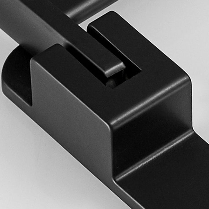 Lisslune | Matt Black 5-piece Modern Bathroom Accessory Set with Shelf/Tower Bar & Paper Holder