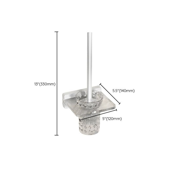 Lisslune | White Bathroom Accessory Set Metal & Acrylic Bathroom Set with Bath Shelf/Towel Hooks