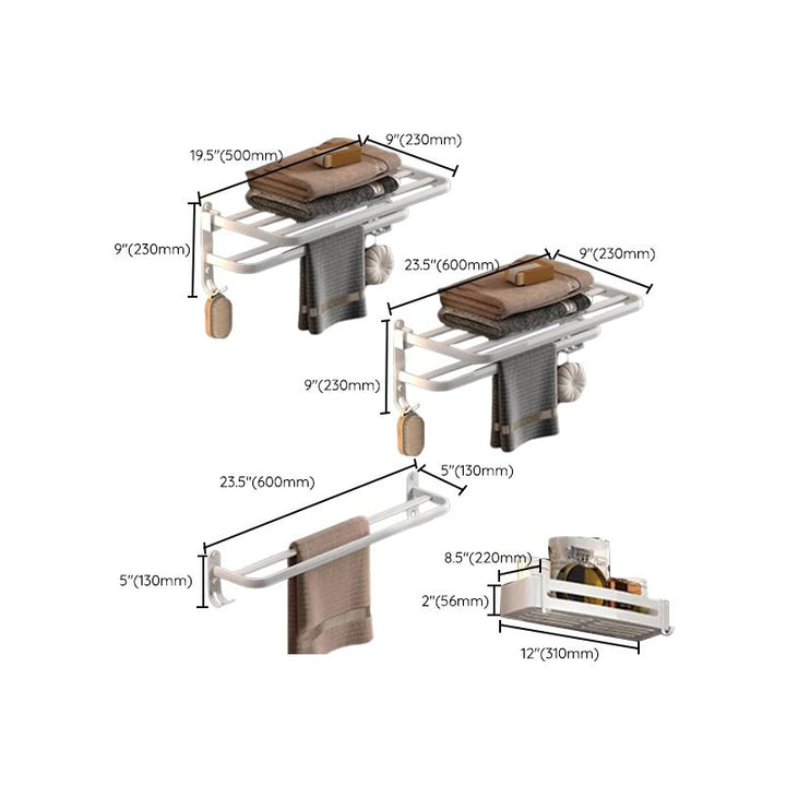 Lisslune | Modern white bathroom accessories as a single piece or in a set made of metal
