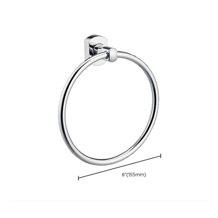 Lisslune | Polished Chrome Modern Bathroom Accessory Set Silver Towel Holder/Bath Shelf