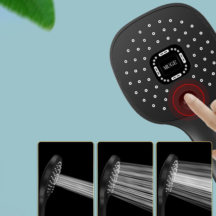 Lisslune | Contemporary Handheld Supercharged Shower Head Square Metal Spray Head