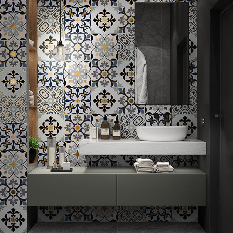 Lisslune | PVC Square Peel & Stick Mosaic Tile Multi-Colors Kitchen and Bathroom Single Tile