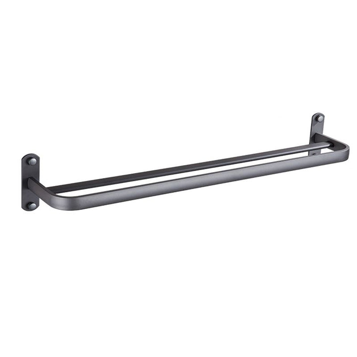 Lisslune | Modern Bathroom Accessory Set Matte Black/Grey Bathroom Shelf/Towel Holder & Paper Holder