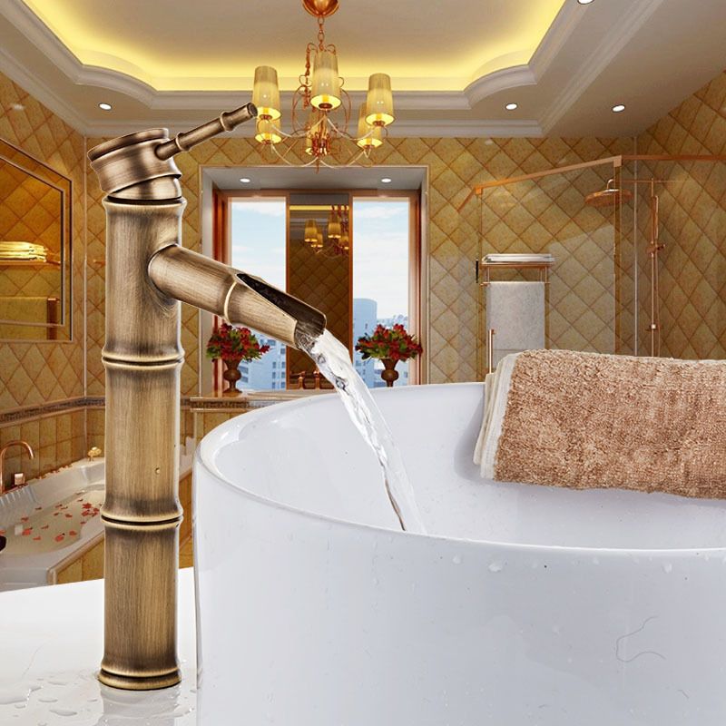Lisslune | Lever handle basin mixer Land Low Arc Faucet Single Hole Bathroom Faucet