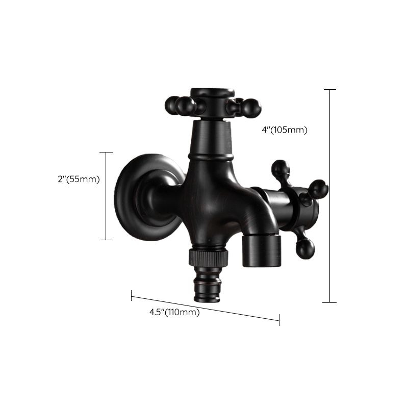 Lisslune | Width Bathroom Sink Faucet Wall-Mounted Cross Handle Faucet