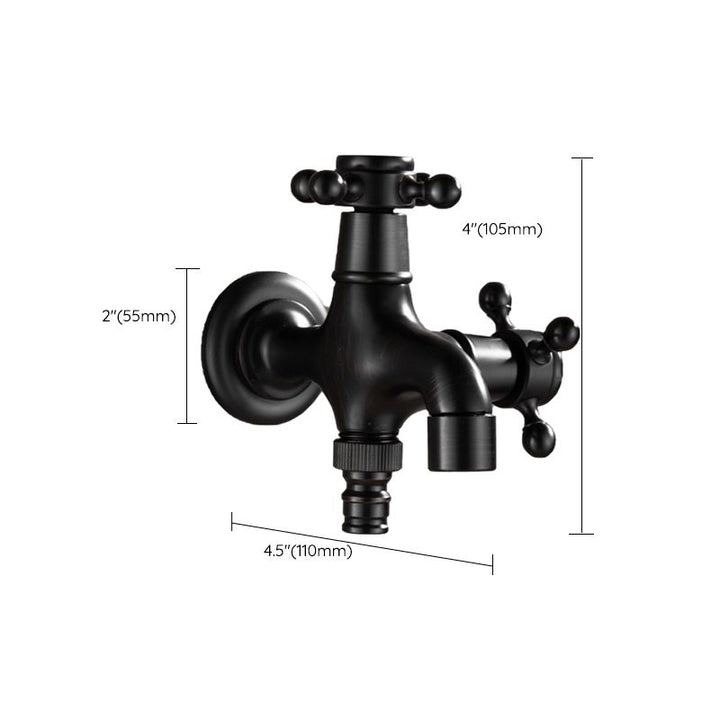 Lisslune | Width Bathroom Sink Faucet Wall-Mounted Cross Handle Faucet