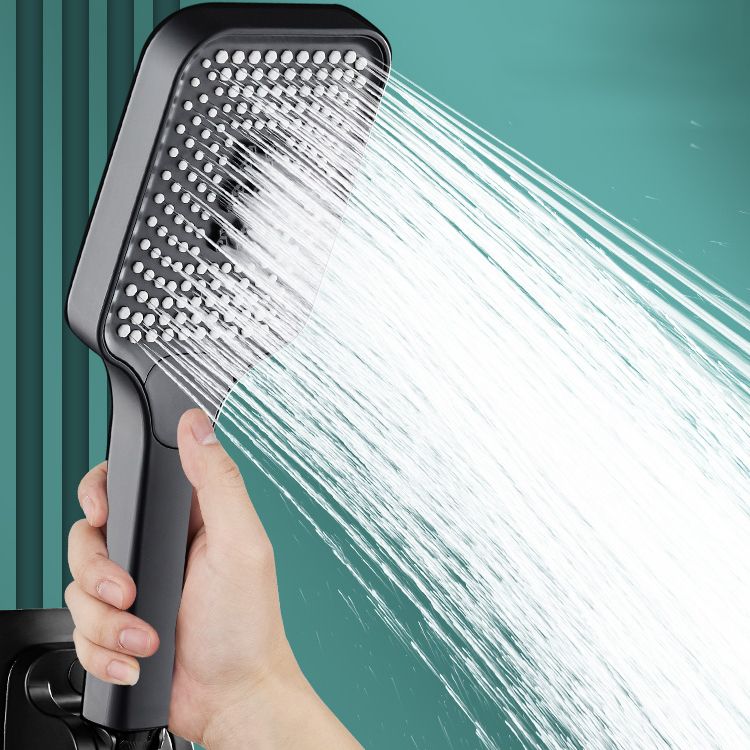 Lisslune | Modern Rectangular Hand Shower in Black 3 Spray Wall Mounted Hand Shower