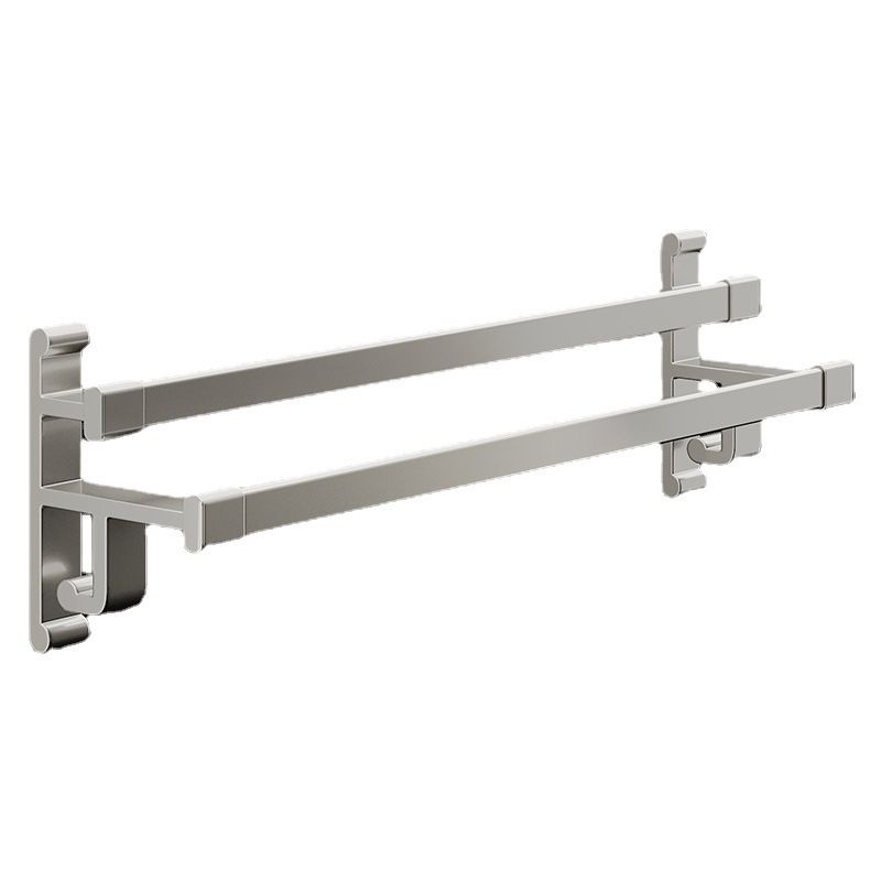 Lisslune | Gray Bathroom Accessory Set Contemporary Style Aluminum Towel Bar