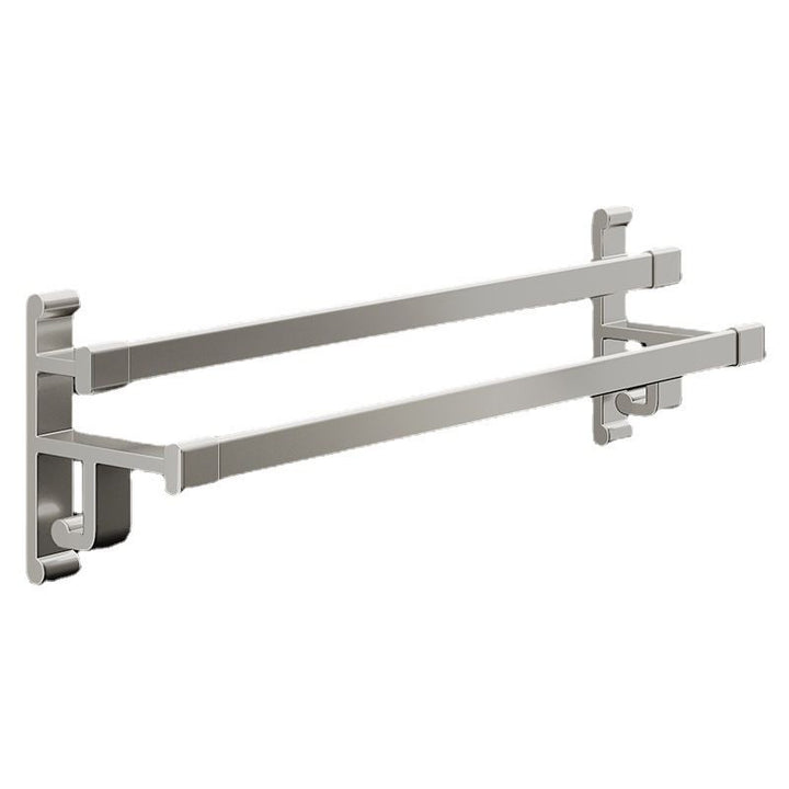 Lisslune | Gray Bathroom Accessory Set Contemporary Style Aluminum Towel Bar