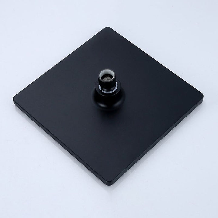 Lisslune | Black Square Fest Shower Head Modern Style Wall Mounted Shower Head