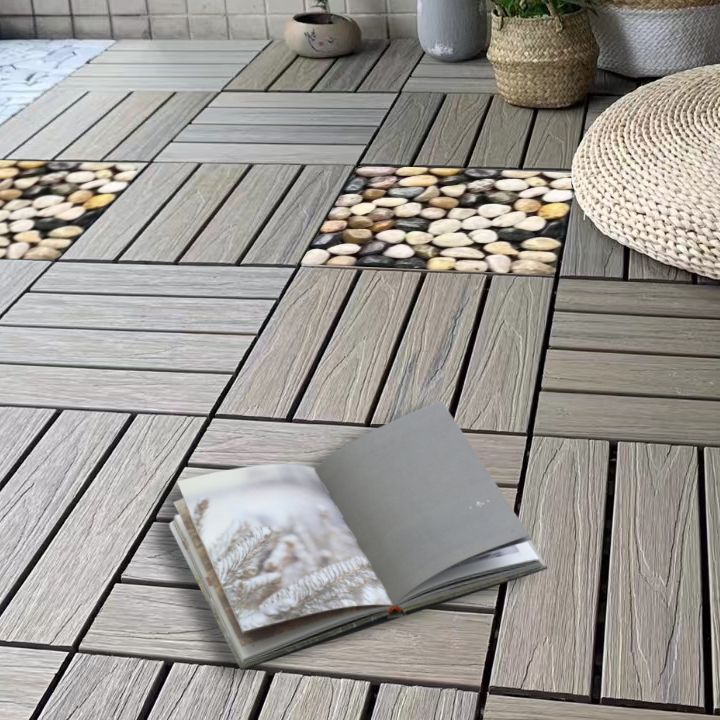 Lisslune | Deck Plank Loose Lay Wood Floor Tiles Garden Outdoor Flooring