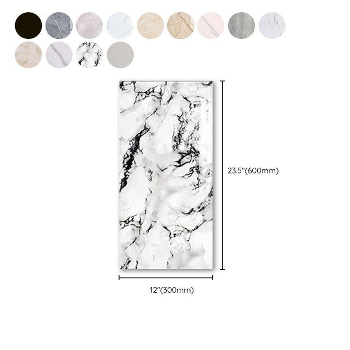 Lisslune | Marbleized scratch-resistant PVC tile peel and stick tile for backsplash wall