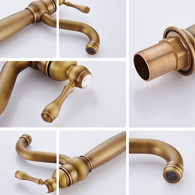 Lisslune | Round Basin Faucet Bathroom Faucet Single Lever High Arc Basin Faucet