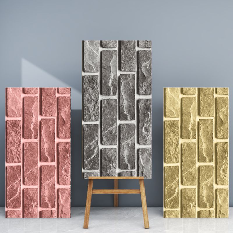 Lisslune | Industrial Wall Ceiling 3D Artificial Brick Living Room Peel and Stick Covering (5-Pack)