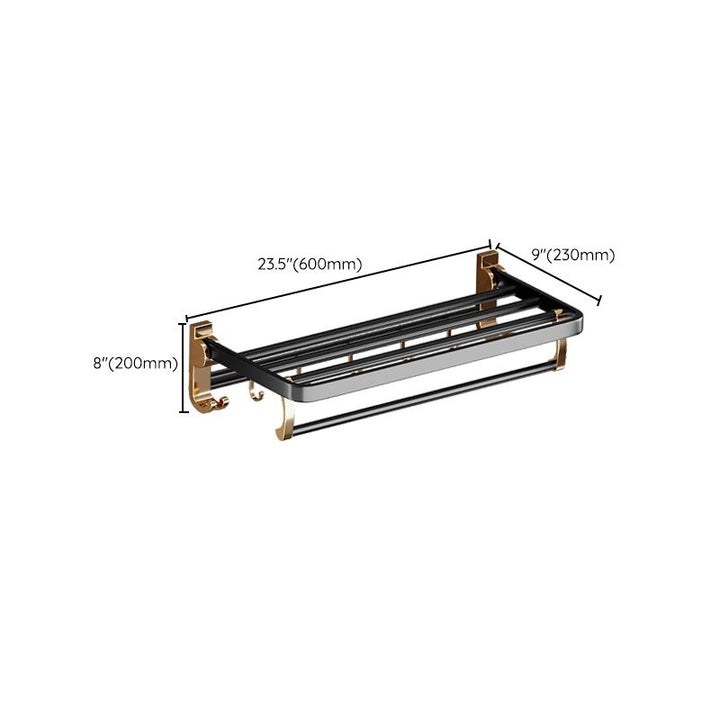 Lisslune | Traditional Black Aluminum Bathroom Fittings Set Bathroom Accessories Kit