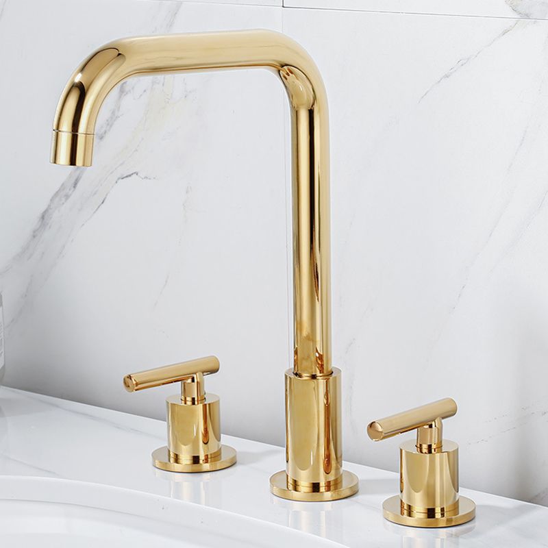 Lisslune | Modern 2-Handle Bathroom Sink Faucet 3-Hole Widespread Bathroom Faucet