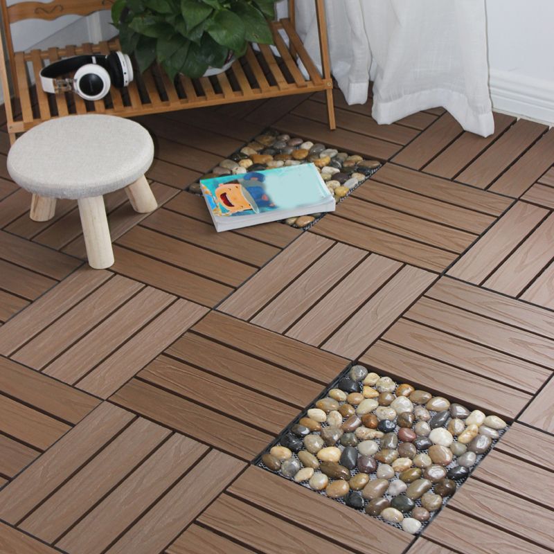 Lisslune | Outdoor Ground Board Strips Composite Waterproof Square Deck Board