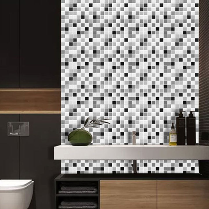 Lisslune | Tile Stripping & Gluing Square Mosaic PVC Stain Resistant Stripping and Gluing Plates for Shower 5 Pack
