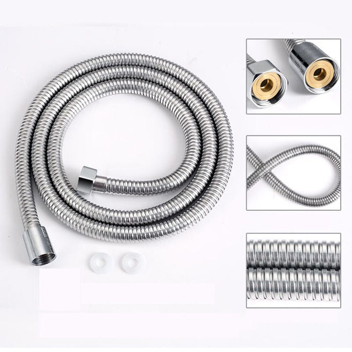 Lisslune | Contemporary Silver Round Shower Head Water Efficient Standard Spray Head