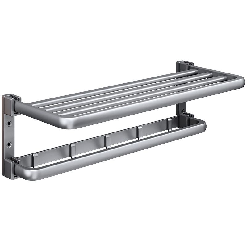 Lisslune | Modern Bathroom Accessory Hardware Set Gray Towel Bar Bathroom Shelf Bathroom Hardware Set